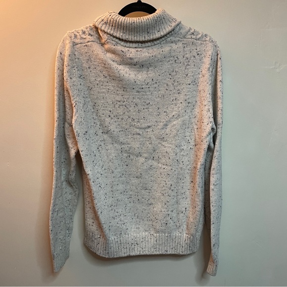 Chaps Speckled Cream Cowl Neck Sweater size Medium - Picture 9 of 13